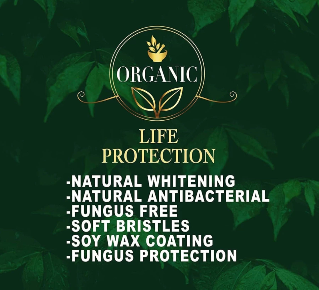 Life Protection 100% Organic Bamboo Toothbrush For adults with Charcoal Bristle Soft Toothbush (8 pieces )