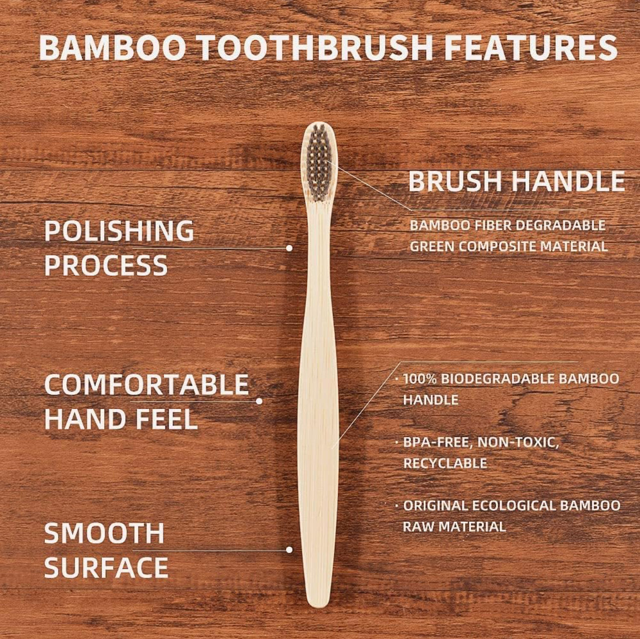 Bamboo Toothbrush Ultra Soft yellow Bristles ( 2 pieces )